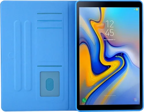 Vista 5 de LCHDA Funda para Samsung Galaxy Tab A8 10.5 2021 (SM-X200 / SM-X205), soporte delgado con tapa para folio, cubierta pintada inteligente, piel