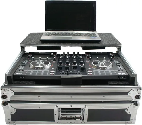 Vista 2 de Harmony Audio DJ HCNVLT Flight Glide - Soporte para laptop Road DJ - Carcasa personalizada compatible con Numark NV
