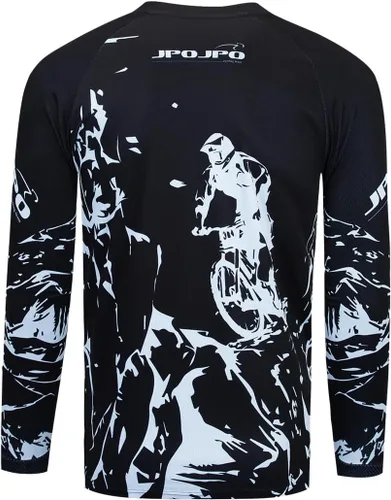 Vista 2 de Camiseta de ciclismo de montaña para hombre, manga larga, MTB Off-Road, Motocross, de secado rápido, para descenso y motocross
