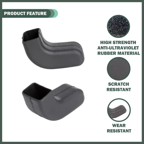 Vista 3 de Cubiertas de gancho de remolque de parachoques negro de fábrica Phamyor Compatibles con Jeep Wrangler JK JL y Gladiator JT 2007-2023