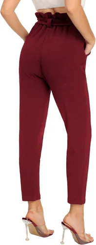 Vista 2 de WDIRARA - Leggings para mujer, a cuadros, elásticos, suaves, ajustados, modernos