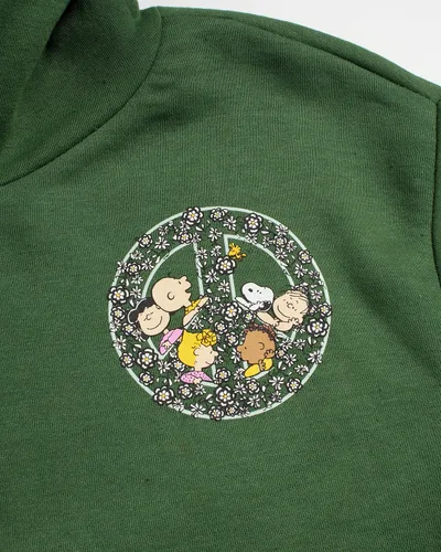 Vista 4 de Peanuts Mens Snoopy Sweatshirt - Vintage Snoopy and Woodstock Pullover Hoodie