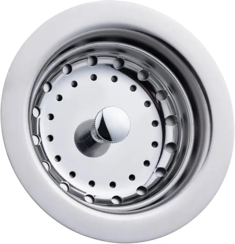 Vista 3 de Artiwell Paquete de 2 coladores y tapones para fregadero de cocina, conjunto de drenaje de cocina de 3-1/2 pulgadas con colador y tapón