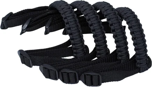 Vista 25 de BubbasGarageTv - Asas de Agarre de Paracord para Jeep Wrangler/Gladiator CJ YJ TJ JK JL JT (Verde Lima)