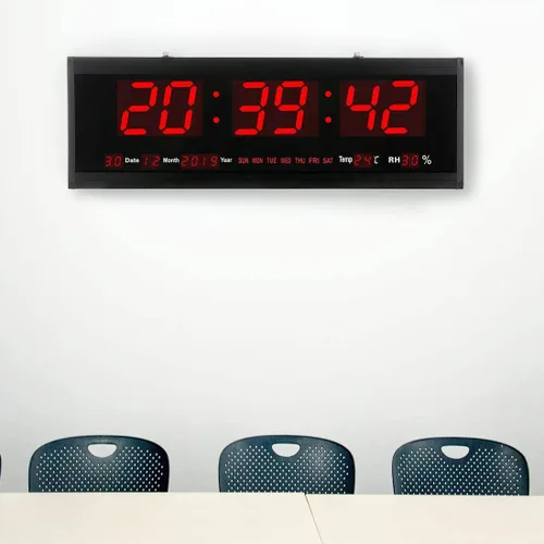 Vista 7 de Rsobl Reloj de pared digital LED de gran tamaño de 21.6 pulgadas, pantalla grande con temperatura interior, fecha y día de la semana, reloj