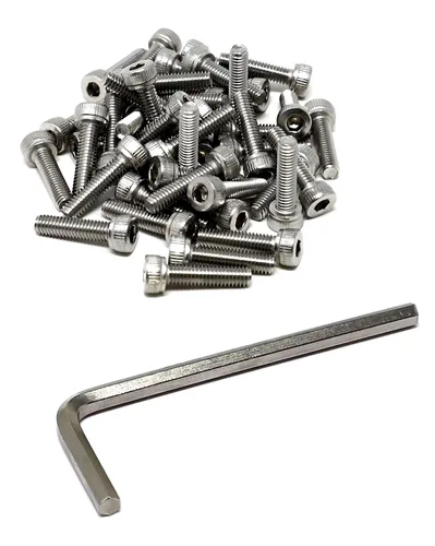 Vista 49 de iexcell Kit de tornillos de cabeza hexagonal de acero inoxidable 304, 100 unidades M2 x 0.157 in, paso de rosca de 0.016 in