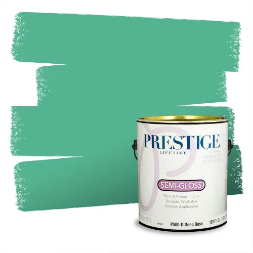 Vista 254 de Prestige Paints - Pintura exterior e imprimación en uno, 1 galón, plano, compatibilidad comparable con el color menta «Whipped Mint» de Behr