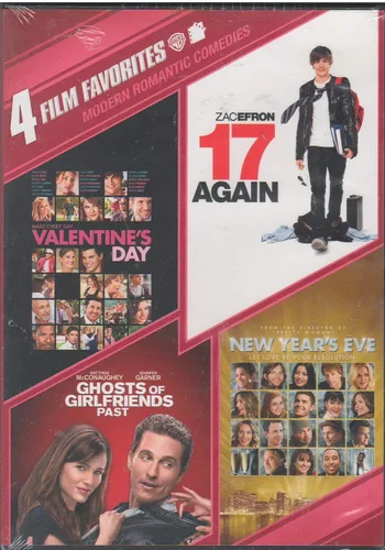 Vista 2 de 4-Movie Favorites 17 Again Valentine's Day New Year's Eve & Ghost of Girlfriends Past DVD, 4-Movie Matthew Perry, Zac Efron, Taylor Swift