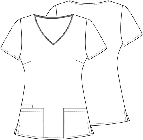 Vista 5 de Tooniforms TF614 - Top con cuello en V