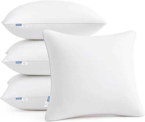Vista 15 de Leeden - Juego de 2 rellenos de almohada de 30 x 50 cm, insertos de cojín con funda de 100% algodón, insertos rectangulares decorativos para sofá