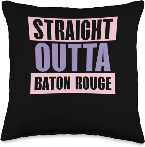 Vista 4 de Majorette Gymnastic Dancing Baton Twirl Straight Outta Rouge Twirler Baton - Almohada giratoria, 18 x 18 pulgadas, multicolor