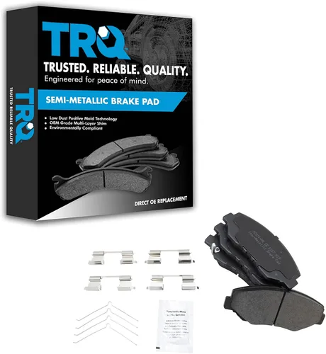Vista 68 de TRQ Pastillas de freno delanteras semi metálicas compatibles con Ford Expedition 2018-2021 F-150 2018-2020 Lincoln Navigator 2018-2022