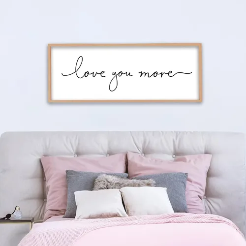 Vista 15 de Decoración de pared de Dulces Sueños sobre la cama de 32"×12" para dormitorio principal, gran letrero de Dulces Sueños, decoración de pared
