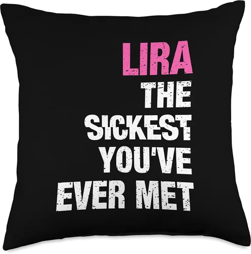 Vista 4 de Lira The Sickest You've Ever Met Personalized Name Throw Pillow