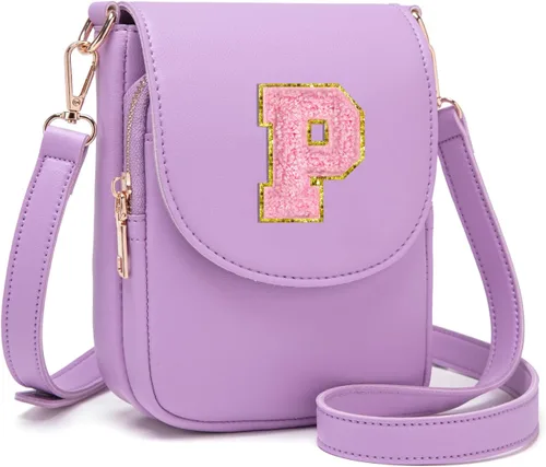 Vista 74 de Viverte Bolso Cruzado para Niñas Adolescentes Pequeñas, Bolso Inicial para Celular, Pequeña Cartera para Niños Pequeños, Bolso de Cuero con Tres