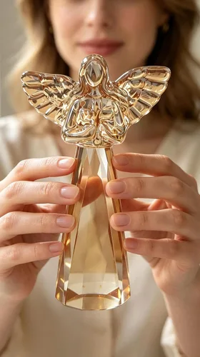 Vista 5 de Champagne Crystal Guardian Angel Christian Gifts for Women