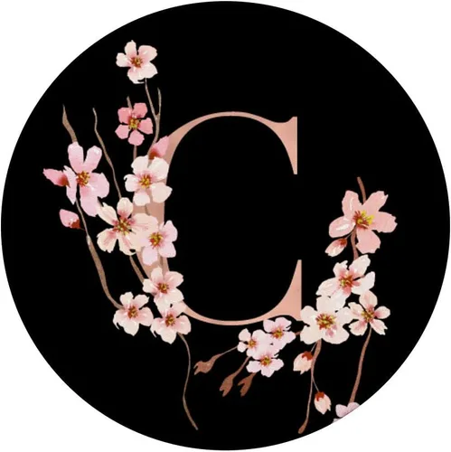 Vista 3 de Cherry Blossom - Soporte para teléfonos y tabletas, diseño de flor japonesa, Negro