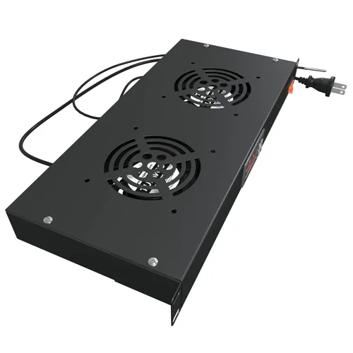 Vista 9 de Ventilador de montaje en rack - 2 ventiladores 1U 19" con temperatura ajustable y pantalla digital Configuración de refrigeración de 2