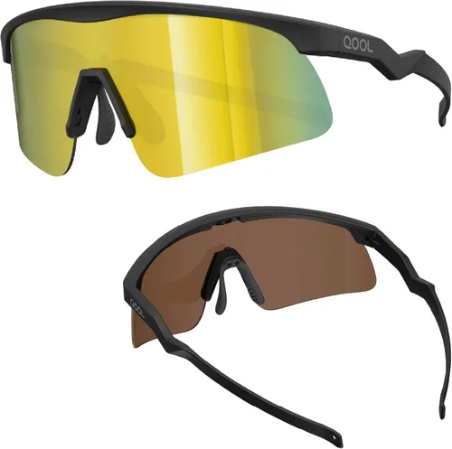 Vista 12 de Living out your qool time QOOLTIME Z87 - Gafas de sol deportivas para ciclismo, hombres, mujeres, jóvenes, pickleball para correr, béisbol