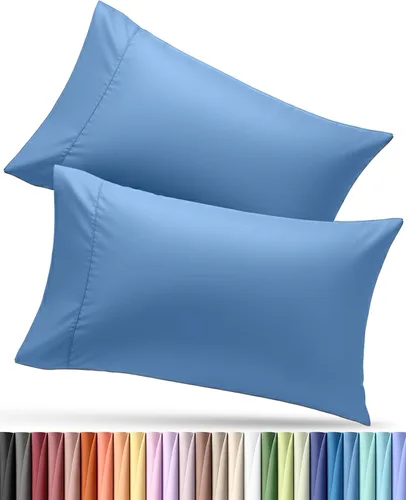 Vista 9 de Utopia Bedding - Juego de 2 fundas de almohada tamaño estándar, con cierre de sobre, tela de microfibra cepillada suave, resistentes al encogimiento