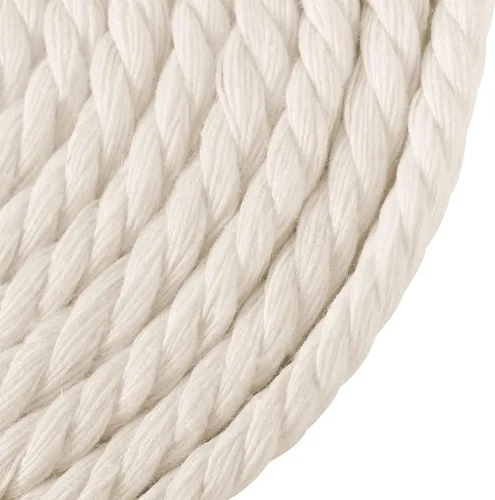 Vista 3 de FUNSUEI Cordón de macramé natural de 0.236 in x 500 pies, cuerda de algodón suave torcida de 4 hebras, cuerda de algodón de 1/4 de pulgada