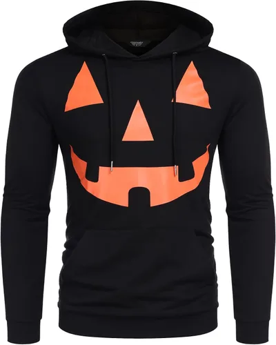 Vista 4 de COOFANDY Sudaderas con capucha para hombre, casuales, ligeras, de manga larga, con capucha atlética