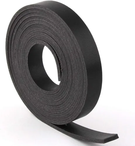 Vista 14 de lalatia Correa de cuero sintético de doble cara para manualidades, 1 pulgada de ancho, color negro, 2 yardas de largo