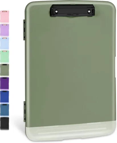 Vista 21 de Sooez Portapapeles con almacenamiento, tableros de clip de alta capacidad de 8.5 x 11 pulgadas con almacenamiento, carpeta de portapapeles