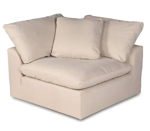 Vista 4 de Sunset Trading Contemporary Puff Collection - Sofá modular en forma de U de tela de rendimiento, 7 unidades, sofá seccional con asiento profundo