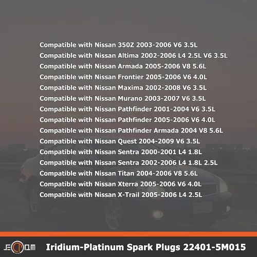 Vista 5 de Bujias de repuesto automotriz 22401-5M015 Bujias PLFR5A11 paquete de 6 bujías de iridio compatibles con Infiniti FX35 G35 I35 M35 M45 Q45 QX4 350z
