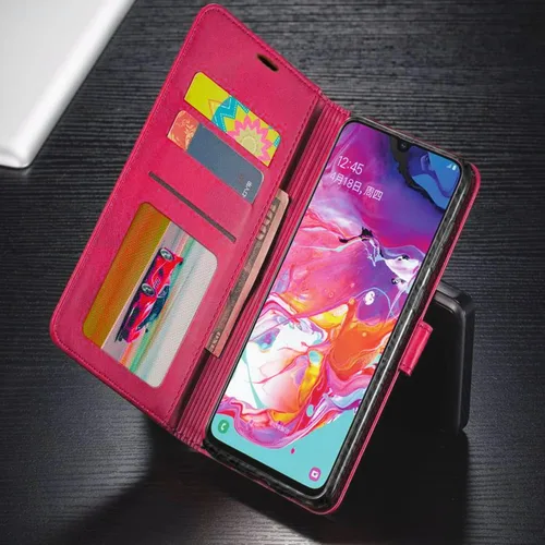 Vista 8 de STARSHOP Funda compatible con Samsung Galaxy A03s, con protector de pantalla de vidrio templado incluido; cartera de piel sintética a prueba