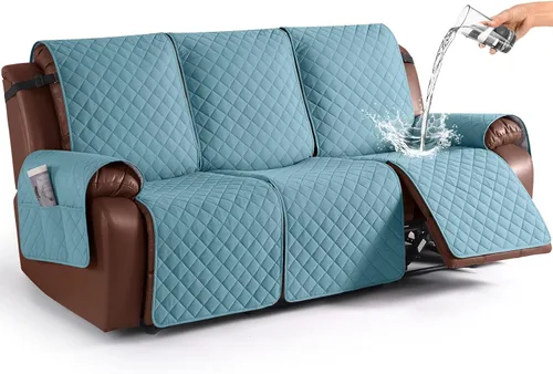 Vista 41 de KinCam Funda impermeable para sofá biplaza reclinable, funda antideslizante para sofá reclinable de 2 asientos, funda de sofá reclinable, protector
