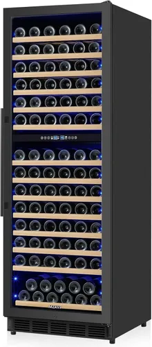 Vista 16 de Mini Refrigerador de Vino, Refrigerador Enfriador de Vino de 12 Botellas, Bodega de Vino Independiente para Vino Rojo y Blanco, Control