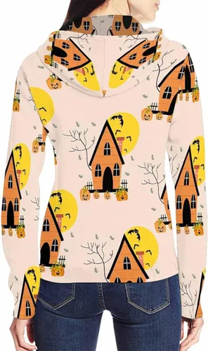 Vista 2 de LOSARON Women's Hoodie Fall Clothes Drawstring Slim Comfortable Coat