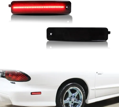 Vista 10 de ADIIL Lentes ahumadas oscuras ámbar LED de señalización de luces de señal de parachoques reflectoras compatibles con Pontiac Firebird Trans Am