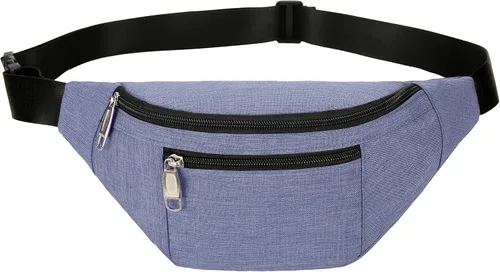 Vista 29 de Riñonera para hombres y mujeres, de moda e impermeable con cinturón ajustable, bolsas de riñonera casuales para correr, deportes, viajes. beige