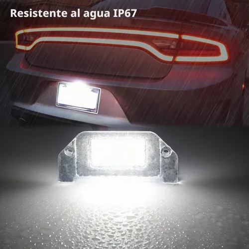 Vista 2 de Luces LED para matrícula compatibles con Dodge Challenger Charger Avenger Magnum Dart, 6000 K, color blanco