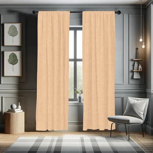 Vista 5 de Lunarable Cortinas con estampado de madera, madera natural rústica con rayas, patrón abstracto ovalado, tema de carpintería, tratamientos