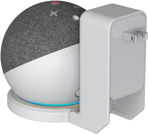Vista 2 de ez-fit Soporte de pared Echo Dot, soporte de pared para Amazon Alexa Echo Dot 4ª generación accesorios de ahorro de espacio sin desorden