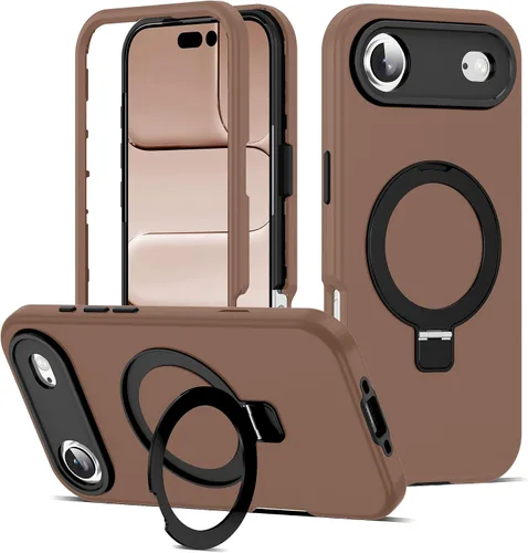 Vista 24 de Funda compatible con iPhone 13 y 14 de 6.1 pulgadas con soporte de anillo magnético [protección militar contra caídas] [compatible con Mag-Safe]