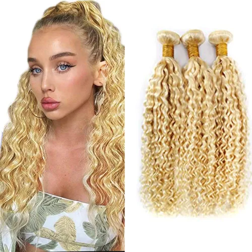 Vista 266 de 300g 1B27 Human Hair Bundles Honey Blonde Bundles Human Hair 10A Brazilian Virgin Remy Hair Extensions 8 10 12 Inch