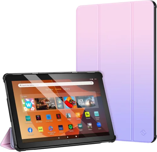 Vista 18 de Fintie Funda delgada para tableta Fire HD 10 (13ª generación, versión 2023) – Funda rígida de triple pliegue ligera con función de encendido
