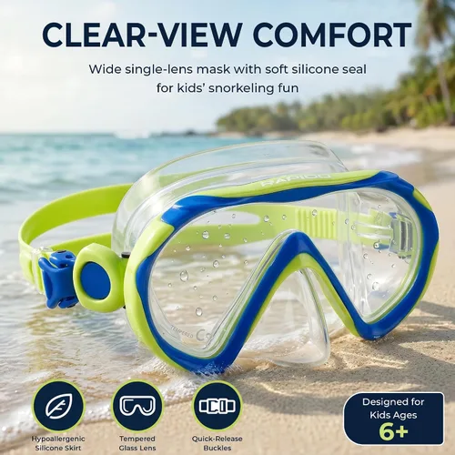 Vista 2 de Rapido Sea Breeze Marine Junior Mask, Fins and Snorkel Set
