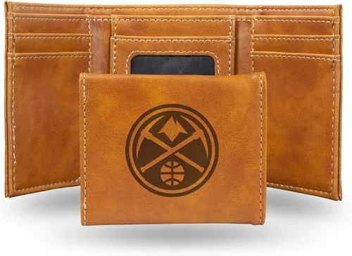 Vista 56 de NBA Rico Industries - Billetera triple grabada con láser y tres pliegues, accesorio para hombre