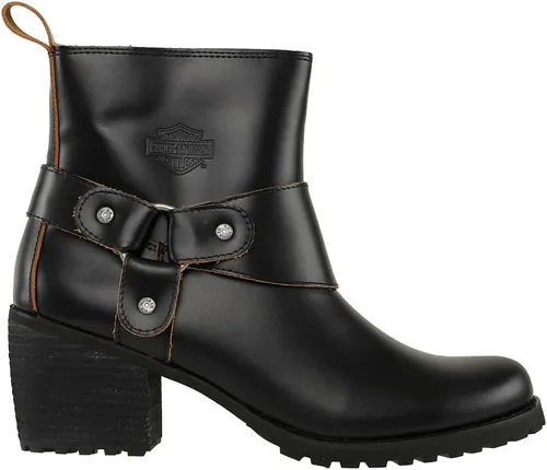 Vista 5 de Harley-Davidson Lalanne - Botas casuales de motocicleta con cremallera para mujer, tacón medio, 2-3 pulgadas Marrón