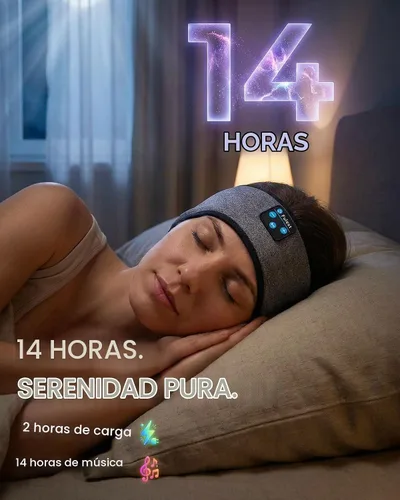 Vista 7 de Audífonos para Dormir con Diadema Bluetooth, Audífonos para Dormir con Diadema Deportiva, Audífonos para Dormir de Larga Duración con Altavoces