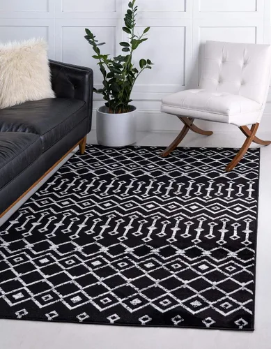 Vista 25 de Unique Loom Enrejado Marroquí Colección Trellis Geométrica Transicional Beige/Marfil Alfombra Área (10 pies 8 pulgadas x 16 pies 5 pulgadas)