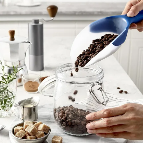 Vista 25 de Spring Chef - Cuchara magnética para congelador, sin BPA, color negro Flexi-Plastic Popcorn Scoop with Soft Grip Handle - Dishwasher Safe Ice