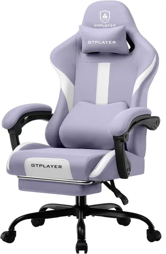 Vista 18 de GTPLAYER ACE-PRO Sillas de Juego con Música – Altavoces Integrados, Soporte de Aplicación y Control Bluetooth, Sillas de Juego para Computadora