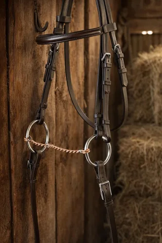 Vista 2 de ProRider Caballo 6" SS anillo suelto trenzado alambre Snaffle caballo bit 35479D